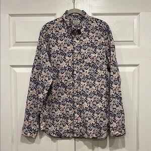 Secret Wash Shirting for J. Crew Hawaiian Slim Button Down Shirt Size Medium